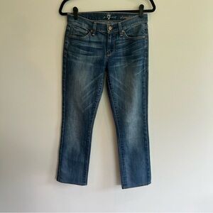 7 For All Mankind straight leg distressed medium wash‎ jeans size 26 EUC